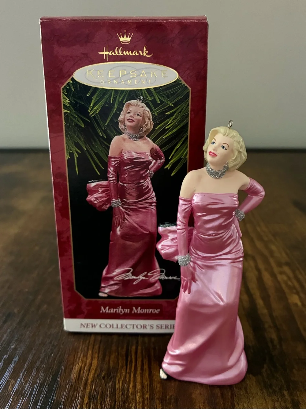 Hallmark Pink Marilyn Monroe Ornament with Silver Accents